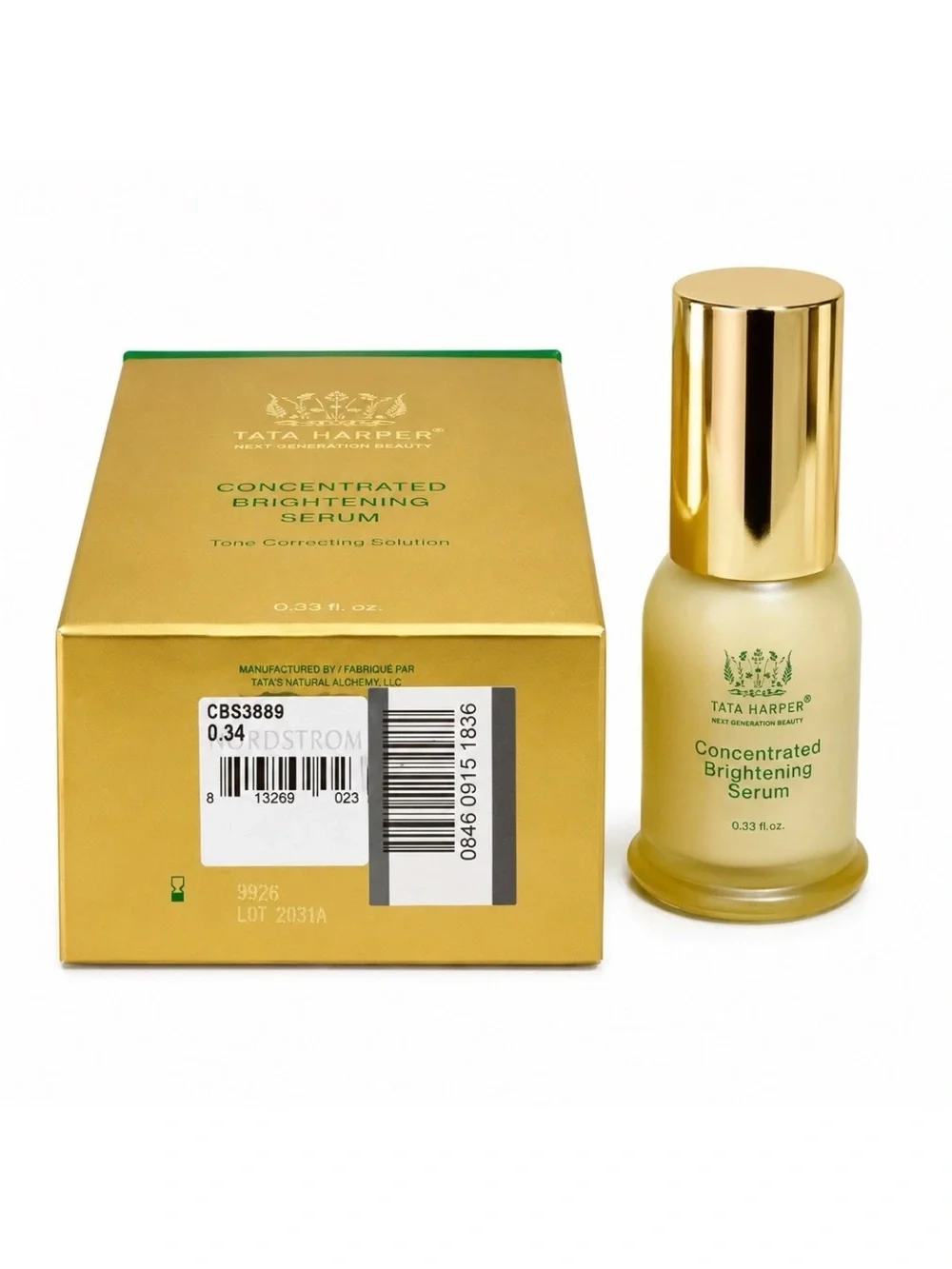 Tata Harper Concentrated Brightening Serum Tone Correcting Solution NIB